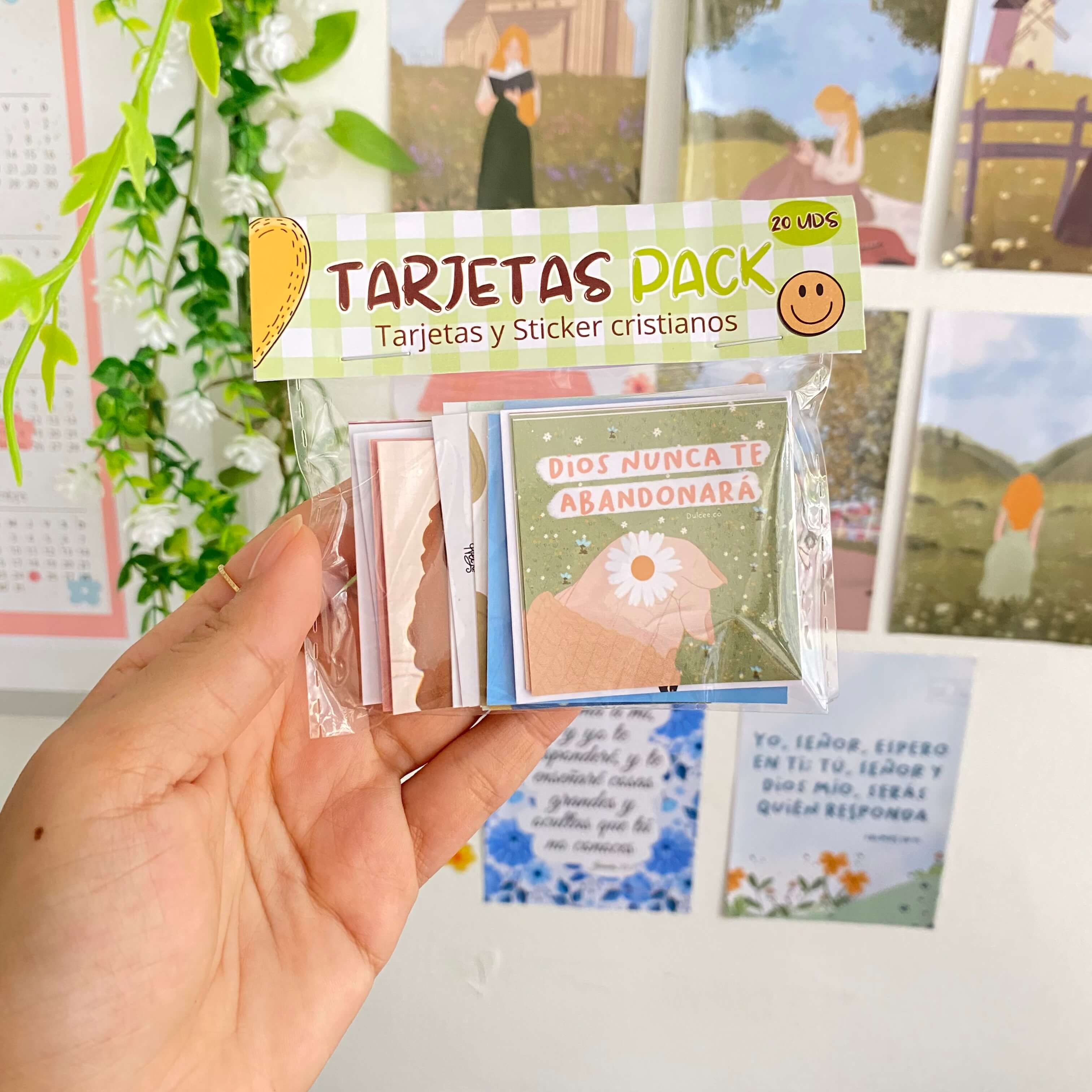Pack de 20 tarjetas y stickers