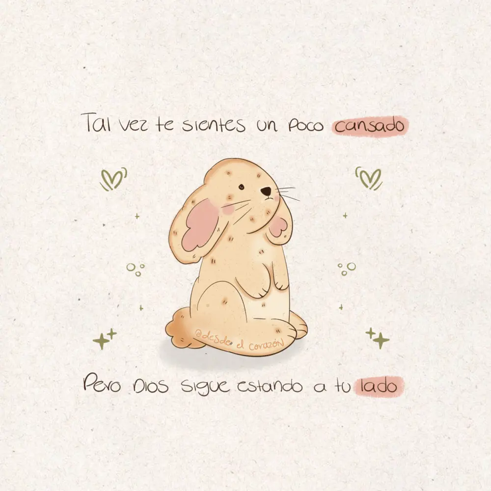 Ilustración: Tal vez te sientes un poco cansado, pero Dios sigue estando a tu lado - Desde el Corazón